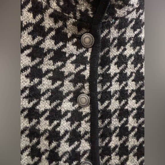 Appleseed Womens 8 Black White Houndstooth Plaid jacket/blazed - Picture 3 of 7